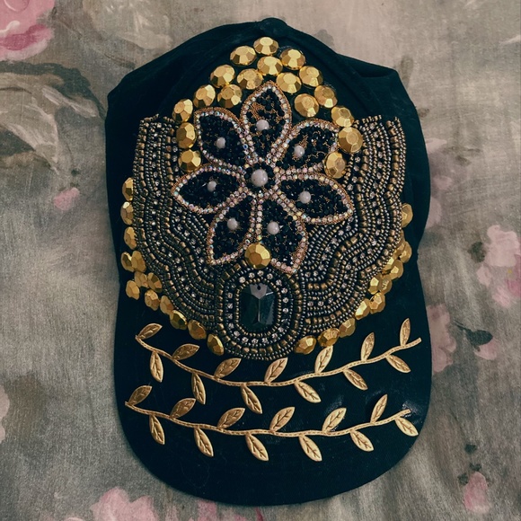 Custom Gold & Black Baseball Cap